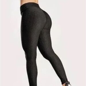 🌹OVAHIA • Anti - Cellulite Push - Up Black Stretch Leggings